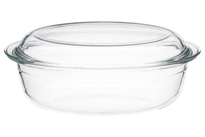 Ardesto Baking pan with lid  Black Mars, 33х19.8х13.2cm, borosilicate glass, oval, transparent