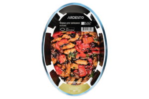 Ardesto Baking pan Black Mars, 30х21х6.5cm, borosilicate glass, oval, transparent