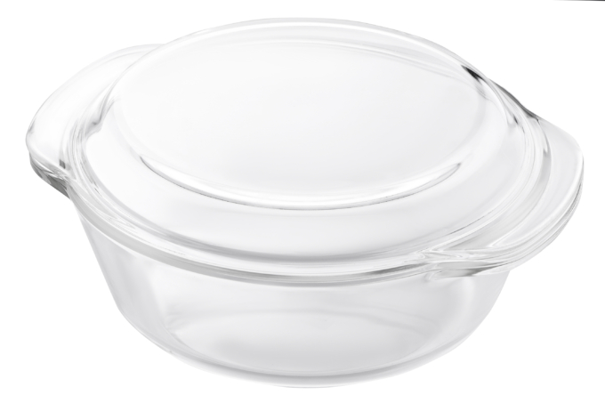 Ardesto Baking pan with lid  Black Mars, 25.5х22.8х10.2cm, borosilicate glass, round, transparent