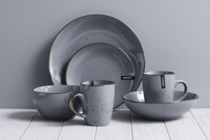 Ardesto Dinner plate Bagheria Grey, 26cm, ceramics, gray