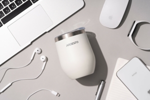 Термочашка Ardesto Compact Mug, 350мл, нержавеющая сталь, белый