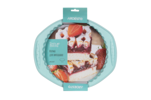 Форма для випікання Ardesto Tasty baking, 30.5*27*3см, силікон, кругла, блакитний