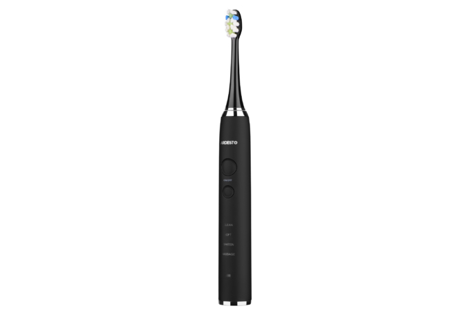 Ardesto toothbrush electric ETB-212CB, 40th. fluct/min, nozzle-4, футляр, IPX7, black