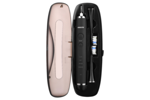Ardesto toothbrush electric ETB-212CB, 40th. fluct/min, nozzle-4, футляр, IPX7, black
