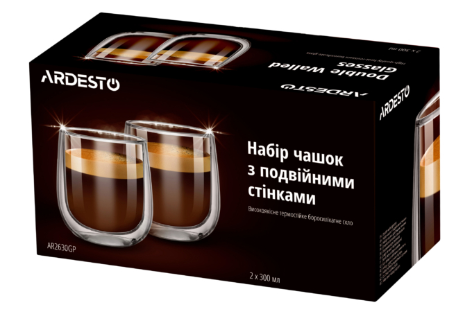 Cup set ARDESTO with double walls AR2630GP