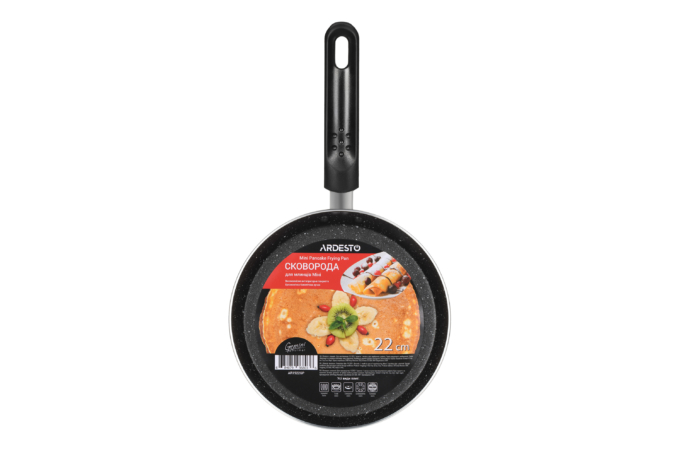 Сковорода для млинців Mini Ardesto Gemini Gourmet, 22см, алюміній, чорний