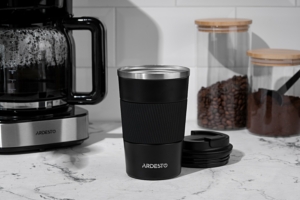 Travel mug ARDESTO Urban 380ml, stainless steel, black