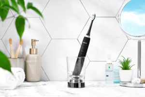 Ardesto toothbrush electric ETB-212CB, 40th. fluct/min, nozzle-4, футляр, IPX7, black