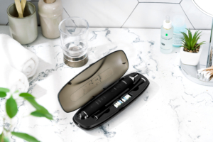 Ardesto toothbrush electric ETB-212CB, 40th. fluct/min, nozzle-4, футляр, IPX7, black