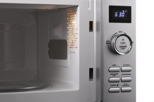 Microwave oven ARDESTO, 20L, electronic control, 700W, display, handle opening, quick start, silver