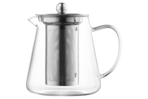Ardesto Teapot Gemini Milano, 750ml, borosilicate glass, stainless steel, transparent
