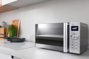 Microwave oven ARDESTO, 20L, electronic control, 700W, display, handle opening, quick start, silver