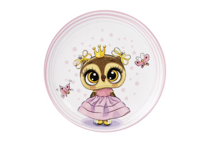 ARDESTO Набір дитячого посуду Princess owl 3 пр., порцеляна