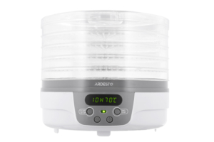 Dryer for products Ardesto FDB-5321T, 250W, pallets -5x3cm, diameter-32cm, max-70°С, timer, electronic control, plastic, white
