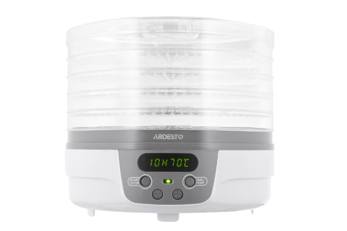 Dryer for products Ardesto FDB-5321T, 250W, pallets -5x3cm, diameter-32cm, max-70°С, timer, electronic control, plastic, white