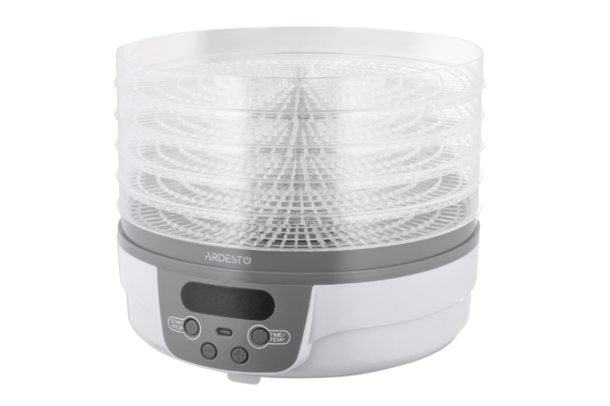 Dryer for products Ardesto FDB-5321T, 250W, pallets -5x3cm, diameter-32cm, max-70°С, timer, electronic control, plastic, white