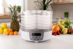 Dryer for products Ardesto FDB-5321T, 250W, pallets -5x3cm, diameter-32cm, max-70°С, timer, electronic control, plastic, white