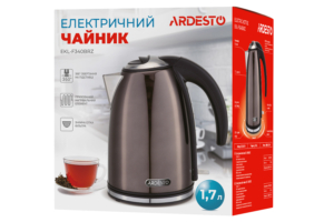 Електрочайник Ardesto 1.7л, Strix, метал, бронзовий глянець