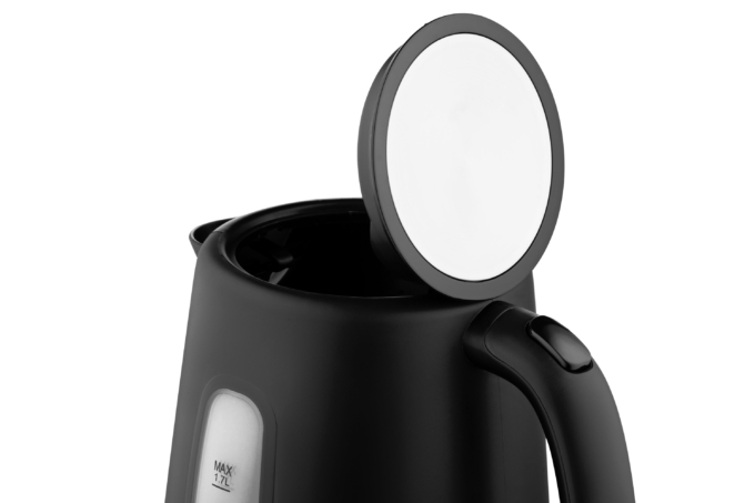 Ardesto electric kettle, 1.7L, plastic, matte, Strix, black-silver