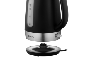 Ardesto electric kettle, 1.7L, plastic, matte, Strix, black-silver