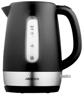Електрочайник Ardesto 1.7л, Strix, пластик, чорний матовий