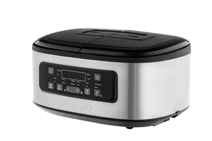 Ardesto multicooker, 900W, bowl-2х1.5l, electronic control, 2 bowls, plastic, silver-black