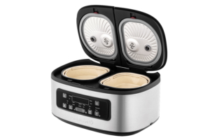 Ardesto multicooker, 900W, bowl-2х1.5l, electronic control, 2 bowls, plastic, silver-black