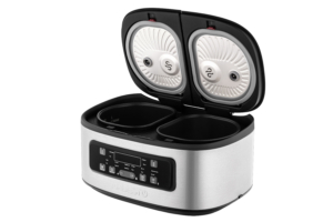 Ardesto multicooker, 900W, bowl-2х1.5l, electronic control, 2 bowls, plastic, silver-black
