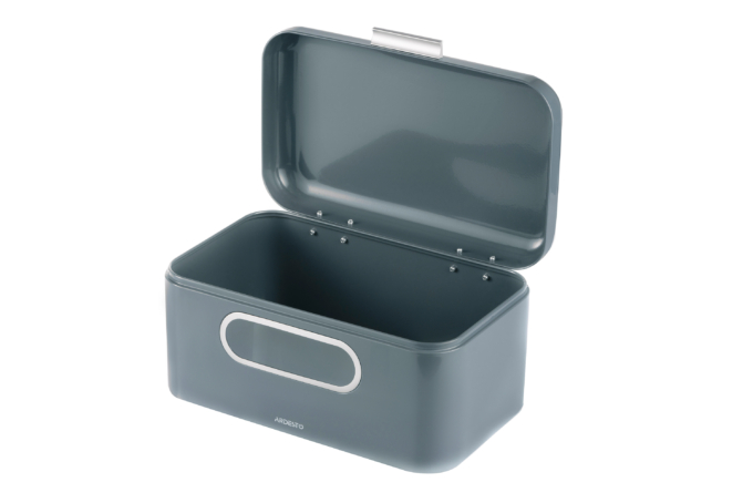 ARDESTO Хлебница Gemini 30*18*15 см, металл, серая