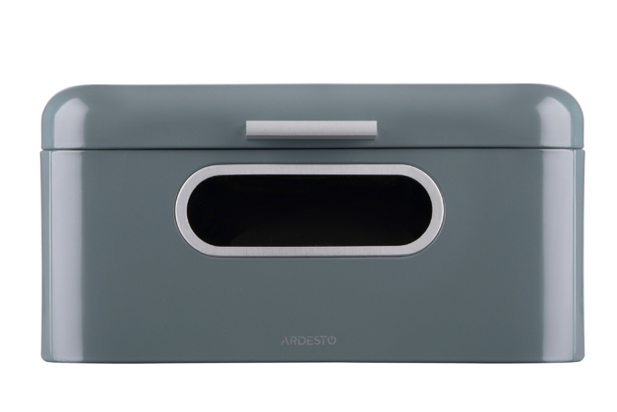 ARDESTO Хлебница Gemini 30*18*15 см, металл, серая
