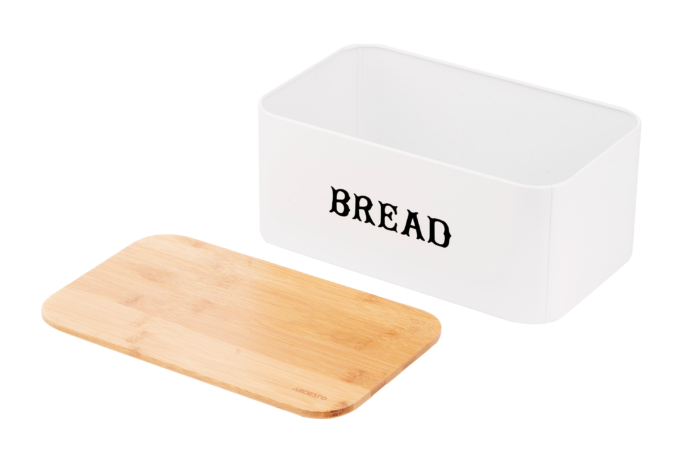 Хлебница ARDESTO Midori, металл/бамбук, белая AR4230MW