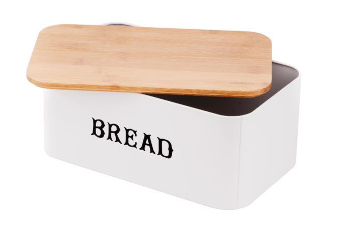 Хлебница ARDESTO Midori, металл/бамбук, белая AR4230MW