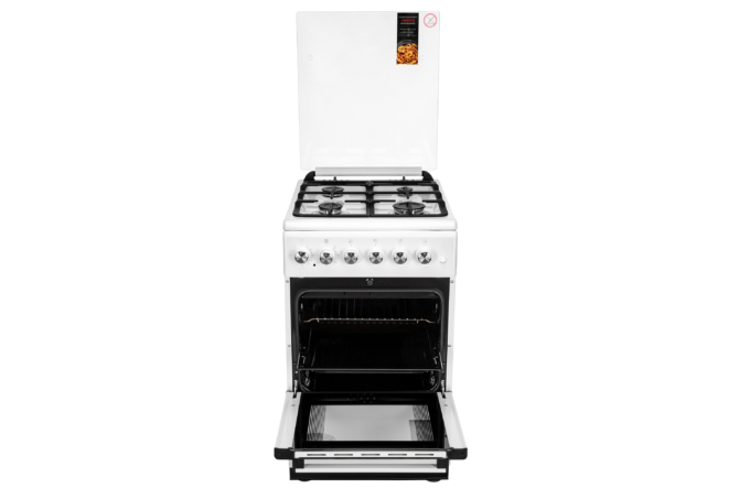 Cooker ARDESTO combined, 52L, 50x60cm, cast-iron, lamp, LPG conversion set (gas cylinder connection), white