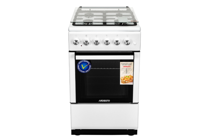 Cooker ARDESTO combined, 52L, 50x60cm, cast-iron, lamp, LPG conversion set (gas cylinder connection), white