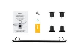 Cooker ARDESTO combined, 52L, 50x60cm, cast-iron, lamp, LPG conversion set (gas cylinder connection), white