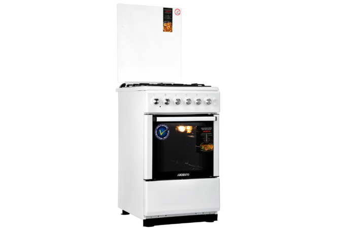 Cooker ARDESTO combined, 52L, 50x60cm, convection, cast-iron, lamp, LPG conversion set (gas cylinder connection), white