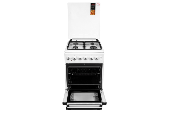 Cooker ARDESTO combined, 52L, 50x60cm, convection, cast-iron, lamp, LPG conversion set (gas cylinder connection), white