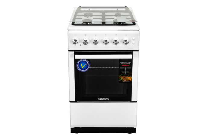 Cooker ARDESTO combined, 52L, 50x60cm, convection, cast-iron, lamp, LPG conversion set (gas cylinder connection), white