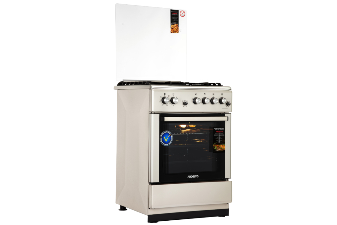 Плита ARDESTO комби, 64л, 60×60см, конвекция, чугун, подсветка, форсунки LPG (подключение газового баллона), съемные направляющие, серебристый