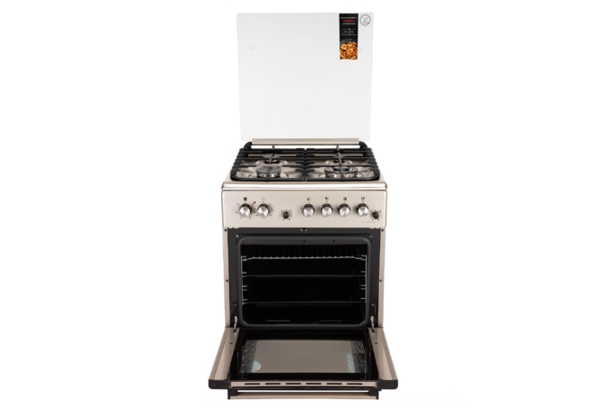Плита ARDESTO комби, 64л, 60×60см, конвекция, чугун, подсветка, форсунки LPG (подключение газового баллона), съемные направляющие, серебристый