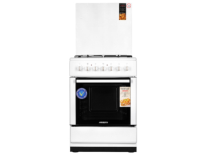Cooker ARDESTO combined 3 gas + 1 electrical, 64L, 60x60cm, lamp, LPG conversion set (gas cylinder connection), wire rack system, white