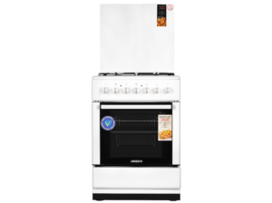 Cooker ARDESTO combined 3 gas + 1 electrical, 64L, 60x60cm, lamp, LPG conversion set (gas cylinder connection), wire rack system, white