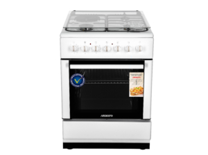 Cooker ARDESTO combined 3 gas + 1 electrical, 64L, 60x60cm, lamp, LPG conversion set (gas cylinder connection), wire rack system, white