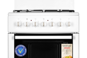 Cooker ARDESTO combined 3 gas + 1 electrical, 64L, 60x60cm, lamp, LPG conversion set (gas cylinder connection), wire rack system, white