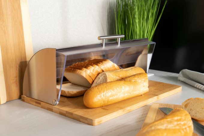 Bread bin ARDESTO Gemini, stainless steel/plastic/bamboo AR4239BS