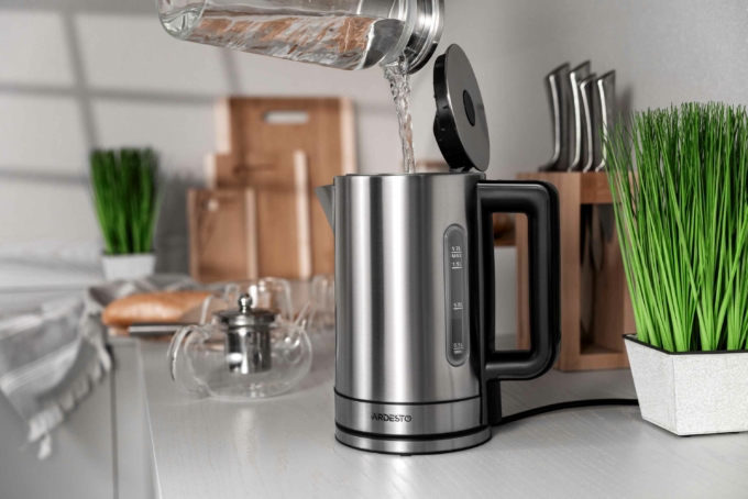 Ardesto electric kettle Steel Collection, 1.7L, metal, Strix, silver