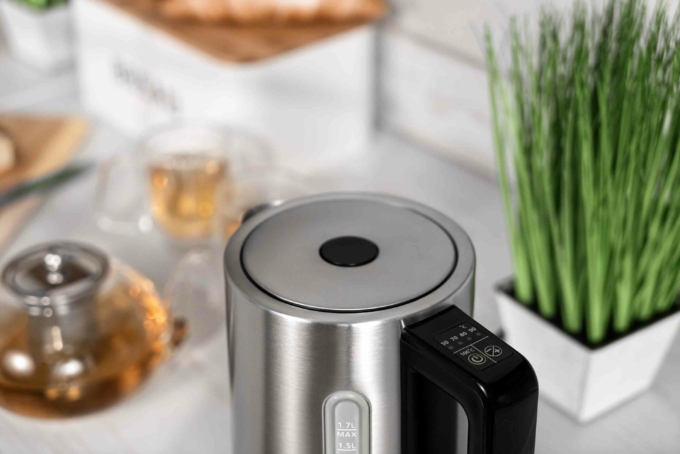 Ardesto electric kettle Steel Collection, 1.7L, metal, Strix, silver