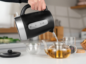 Ardesto electric kettle, 1.7L, plastic, matte, Strix, black-silver