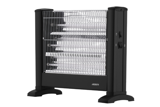 Обогреватель инфракрасный ARDESTO кварцевый, 15м2, 1650Вт, мех. упр-ние, напольный, чёрный