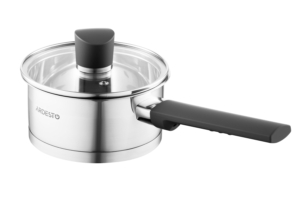 Ardesto Saucepan with glass lid Gemini Trento, 0.9l, stainless steel, bakelite